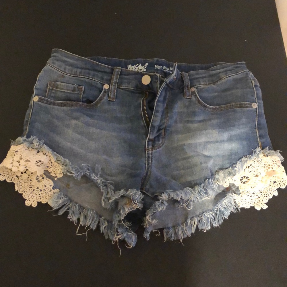 White crochet short